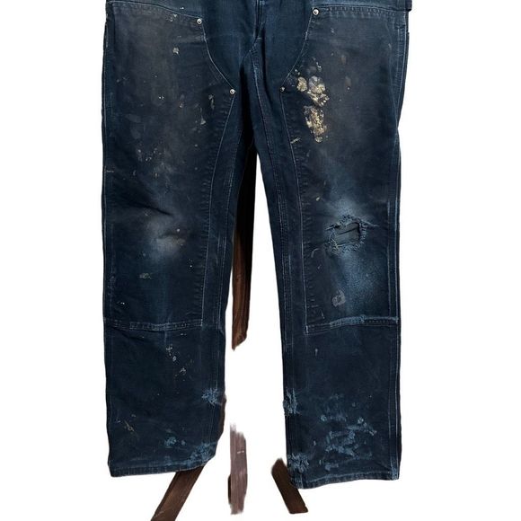 VTG Carhartt Double Knee Pants USA 33X33 - Picture 3 of 6